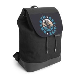 Backpack with flap black