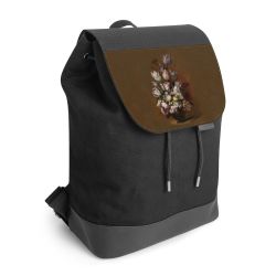 Backpack with flap black