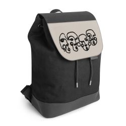 Backpack with flap black