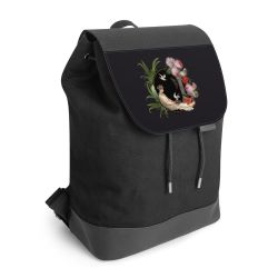 Backpack with flap black