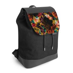 Backpack with flap black