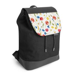 Backpack with flap black