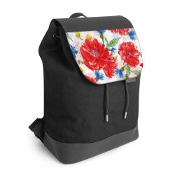 Backpack with flap black