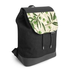 Backpack with flap black