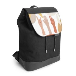 Backpack with flap black