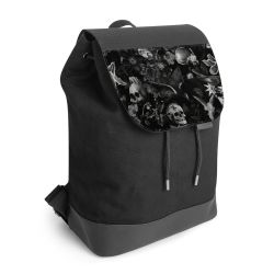 Backpack with flap black