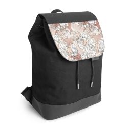 Backpack with flap black