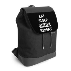 Backpack with flap black