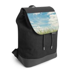 Backpack with flap black