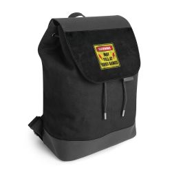 Backpack with flap black