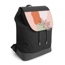 Backpack with flap black