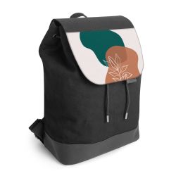 Backpack with flap black