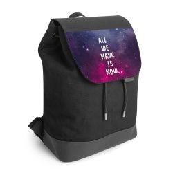 Backpack with flap black