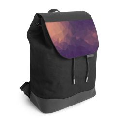 Backpack with flap black