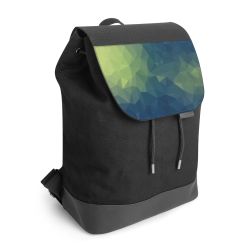 Backpack with flap black