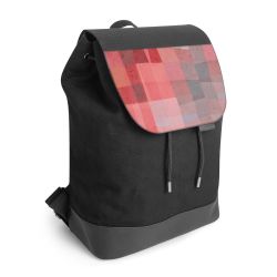 Backpack with flap black