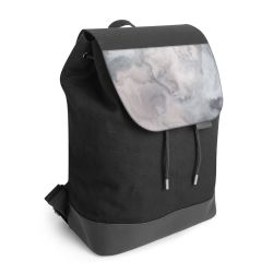 Backpack with flap black