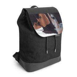 Backpack with flap black