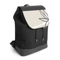 Backpack with flap black