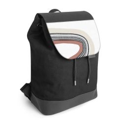 Backpack with flap black