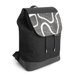 Backpack with flap black