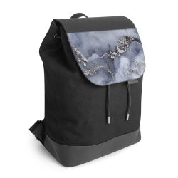 Backpack with flap black