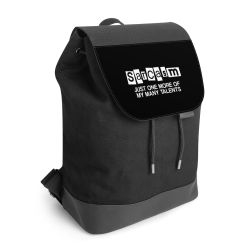 Backpack with flap black