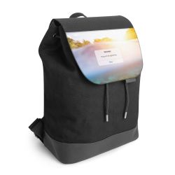 Backpack with flap black