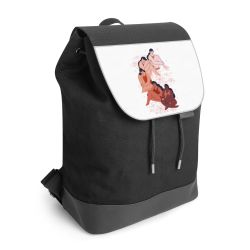 Backpack with flap black