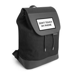 Backpack with flap black