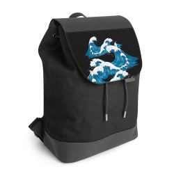 Backpack with flap black