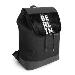 Backpack with flap black