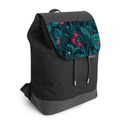 Backpack with flap black