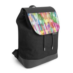 Backpack with flap black