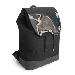 Backpack with flap black