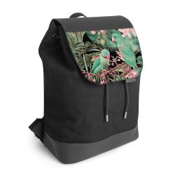 Backpack with flap black