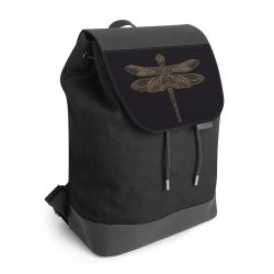 Backpack with flap black