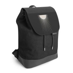 Backpack with flap black