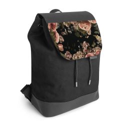 Backpack with flap black