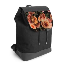 Backpack with flap black