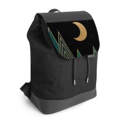 Backpack with flap black