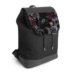 Backpack with flap black