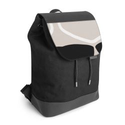 Backpack with flap black