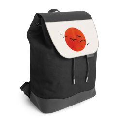 Backpack with flap black