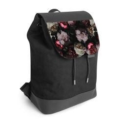 Backpack with flap black