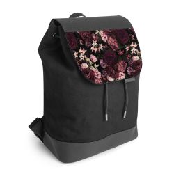 Backpack with flap black