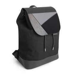 Backpack with flap black