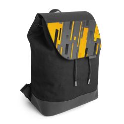 Backpack with flap black