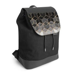 Backpack with flap black