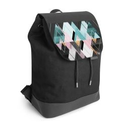 Backpack with flap black